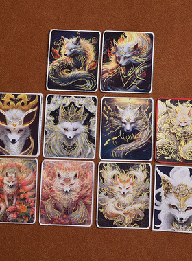 藏式唐卡描金画布狐仙财神半手绘描金唐卡画布唐卡画芯