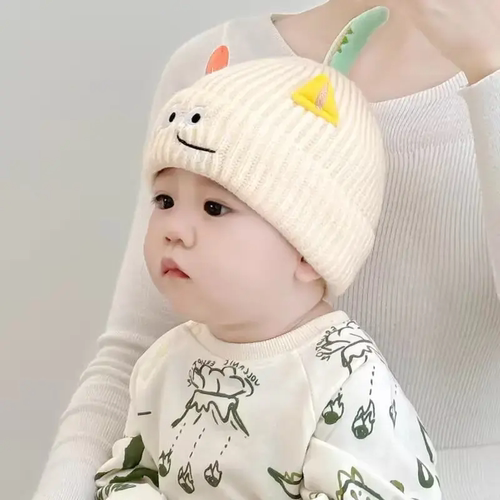 婴儿帽子秋冬季新生儿宝宝可爱毛线帽小月龄冬季保暖婴幼儿针织帽