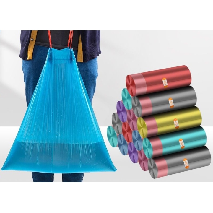 抽绳手提垃圾袋点断式自动收口家用客厅清洁厨房中号一次性