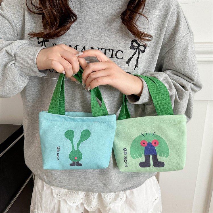 2025新款夏季日常百搭学生女迷你帆布手机包手提包手拎外出小挎包