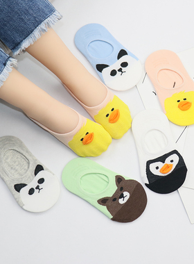 儿童船袜春夏季卡通纯棉防滑隐形袜1-15岁男童女童浅口夏季宝宝袜