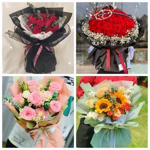 红玫瑰鲜花情人节生日表白花束礼物广西来宾市武宣县金秀县合山市