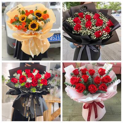 红玫瑰鲜花情人节生日表白花束礼物重庆市丰都县垫江县忠县云阳县