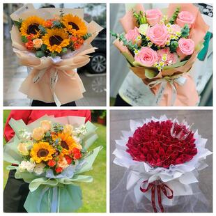 红玫瑰鲜花情人节生日表白花束礼物四川阿坝汶川九寨沟县马尔康市