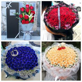 520情人节红玫瑰鲜花生日花束北京市昌平区霍营回龙观龙泽园同城