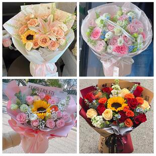 99朵玫瑰花束妇女节向日葵生日鲜花四川阿坝汶川九寨沟县马尔康市