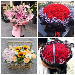 玫瑰百合向日葵康乃馨鲜花福建宁德市蕉城区霞浦县古田县同城速递