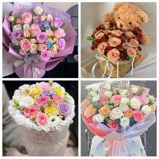 99朵玫瑰花束妇女节向日葵生日鲜花吉林四平市伊通县公主岭双辽市