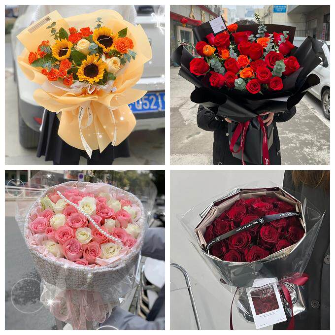 红玫瑰鲜花情人节生日表白花束礼物四川泸州市江阳纳溪区龙马潭区