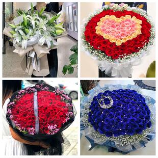 520情人节红玫瑰鲜花生日花束河南商丘市虞城县夏邑县永城市同城