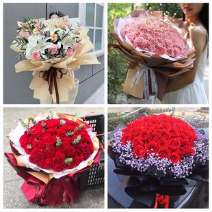 玫瑰百合向日葵康乃馨鲜花河北保定市唐县高阳涞源定兴县同城速递