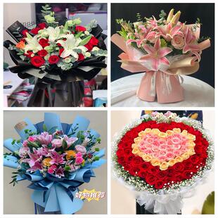 520情人节红玫瑰鲜花生日花束云南省丽江市华坪县宁蒗县附近同城