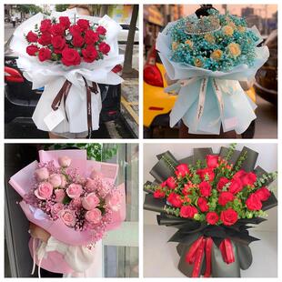 红玫瑰鲜花情人节生日表白花束礼物福建省莆田市秀屿区仙游县附近