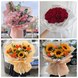 红玫瑰鲜花情人节生日表白花束礼物山东滨州市无棣县博兴县邹平市