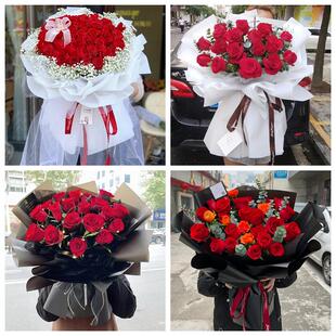 红玫瑰鲜花情人节生日表白花束礼物云南楚雄州南华姚安大姚永仁县