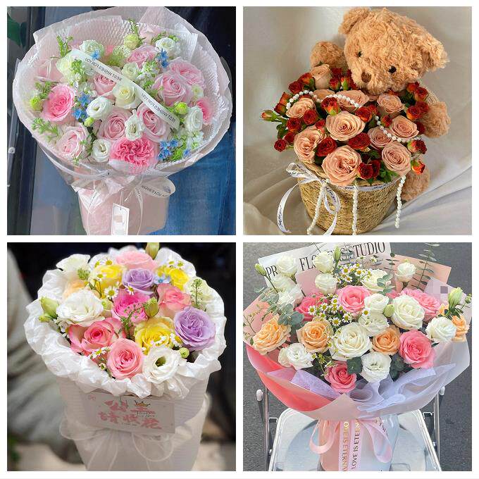 99朵玫瑰花束妇女节向日葵生日鲜花防城港防城港口区上思县东兴市