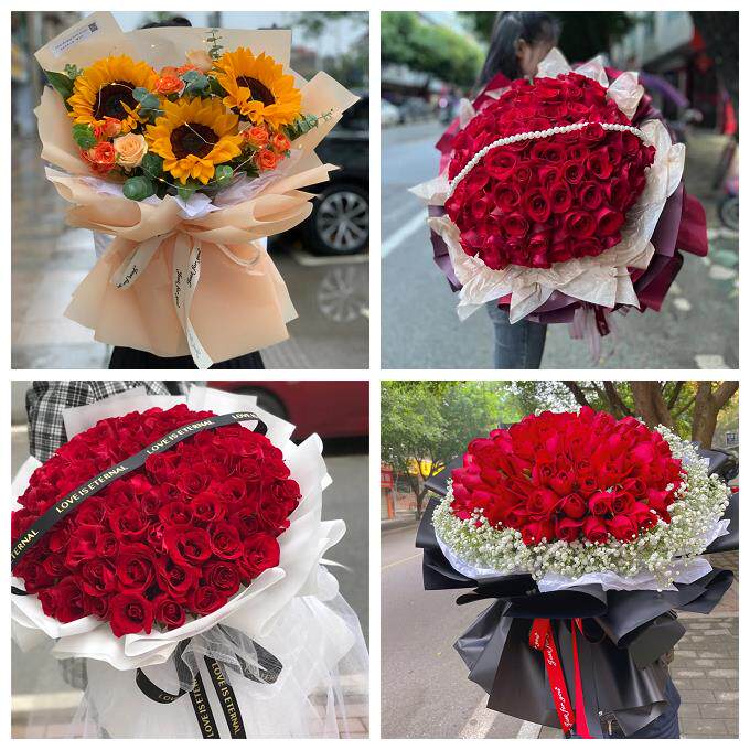 红玫瑰鲜花情人节生日表白花束礼物云南昆明市富民宜良石林嵩明县