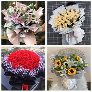 520情人节红玫瑰鲜花生日花束上海宝山区淞南镇城市工业园区同城