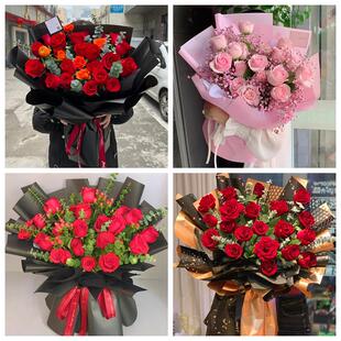 红玫瑰鲜花情人节生日表白花束礼物河南南阳市宛城区卧龙区南召县
