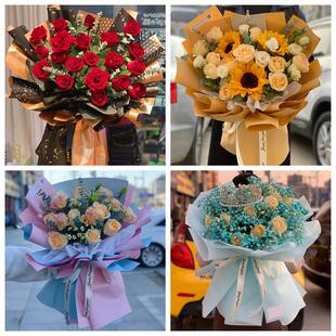 红玫瑰鲜花情人节生日表白花束礼物江苏泰州市靖江市泰兴市姜堰区