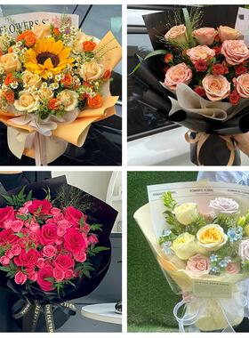 99朵玫瑰花束妇女节向日葵生日鲜花四川乐山市市中区沙湾五通桥区