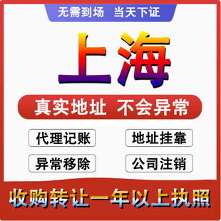上海公司注册注销减资工商个体户营业执照代办股权变更转让解异常
