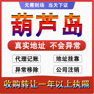 葫芦岛连山龙港南票兴城公司个体户注册代账变更注销营业执照减资
