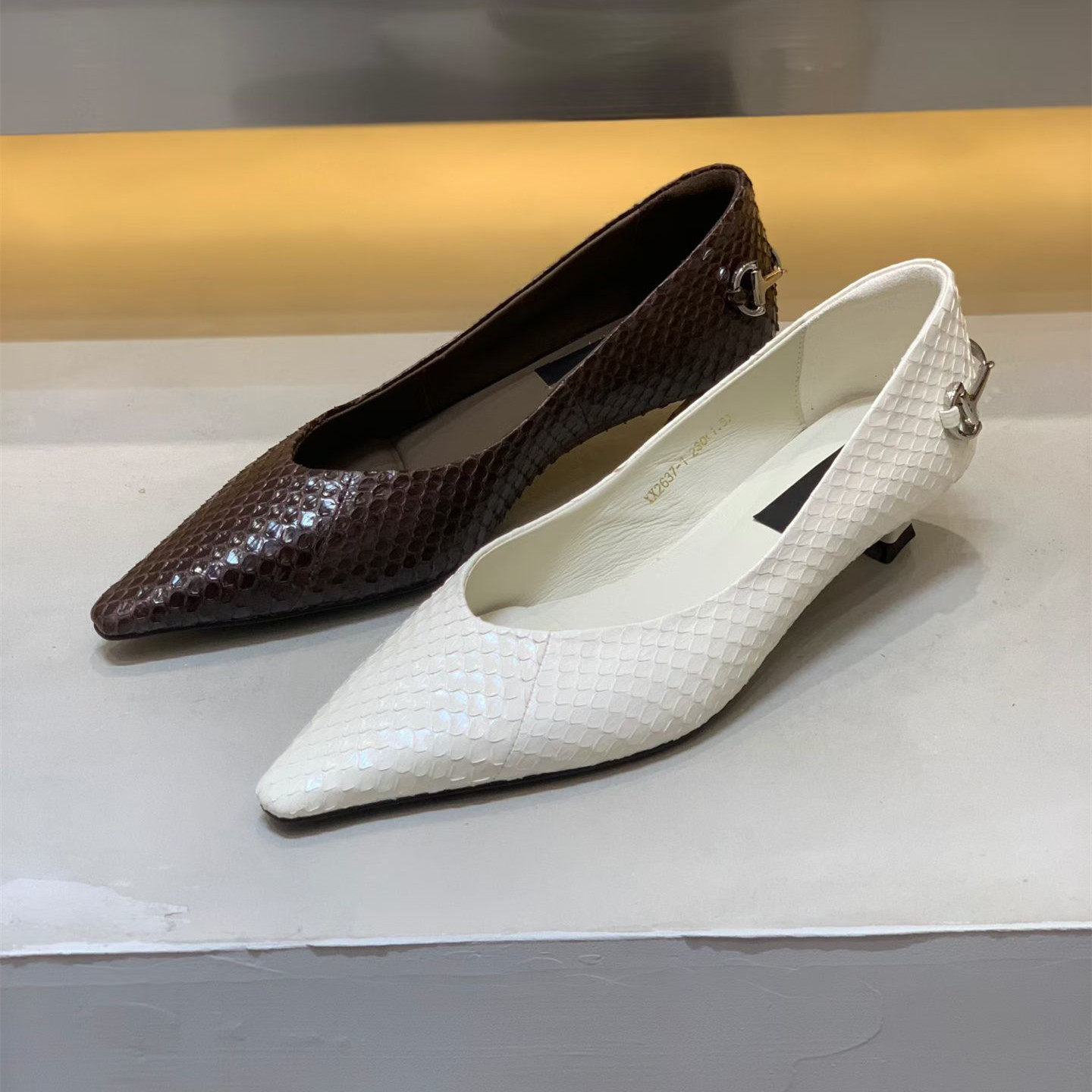 2026春季新款蛇皮高跟鞋女法式尖头浅口单鞋女细跟通勤百搭气质鞋,女鞋,浅口单鞋,淘宝优惠券,粉丝福利购,淘宝优惠卷