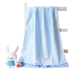 金号纯棉浴巾全棉无捻提花割绒浴巾 柔软吸水男女成人情侣洗澡巾