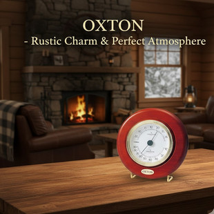 日本制造EMPEX天然实木进口高精准度湿度计室内家用办公桌温度计