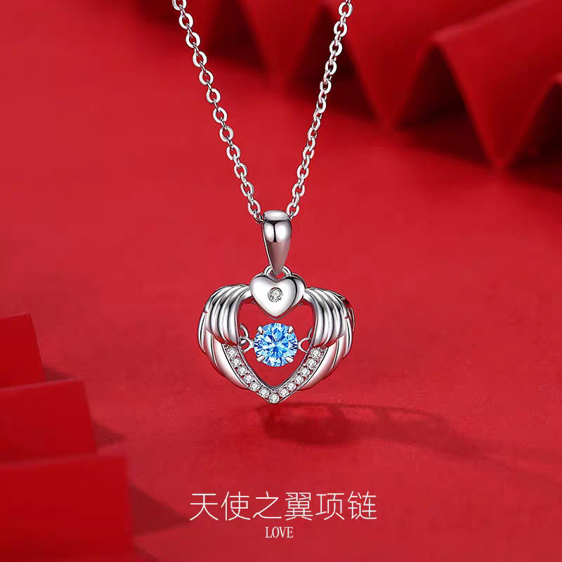 S999足银天使之恋项链女轻奢项链