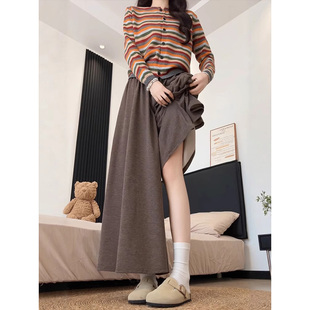 显瘦遮胯休闲小个子梨形身材阔腿裤 大码 女秋季 胖mm300斤糯米裙裤