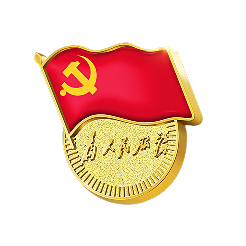党徽别针磁性为人民服务强磁磁铁党胸章党章 双面磁扣党员徽章