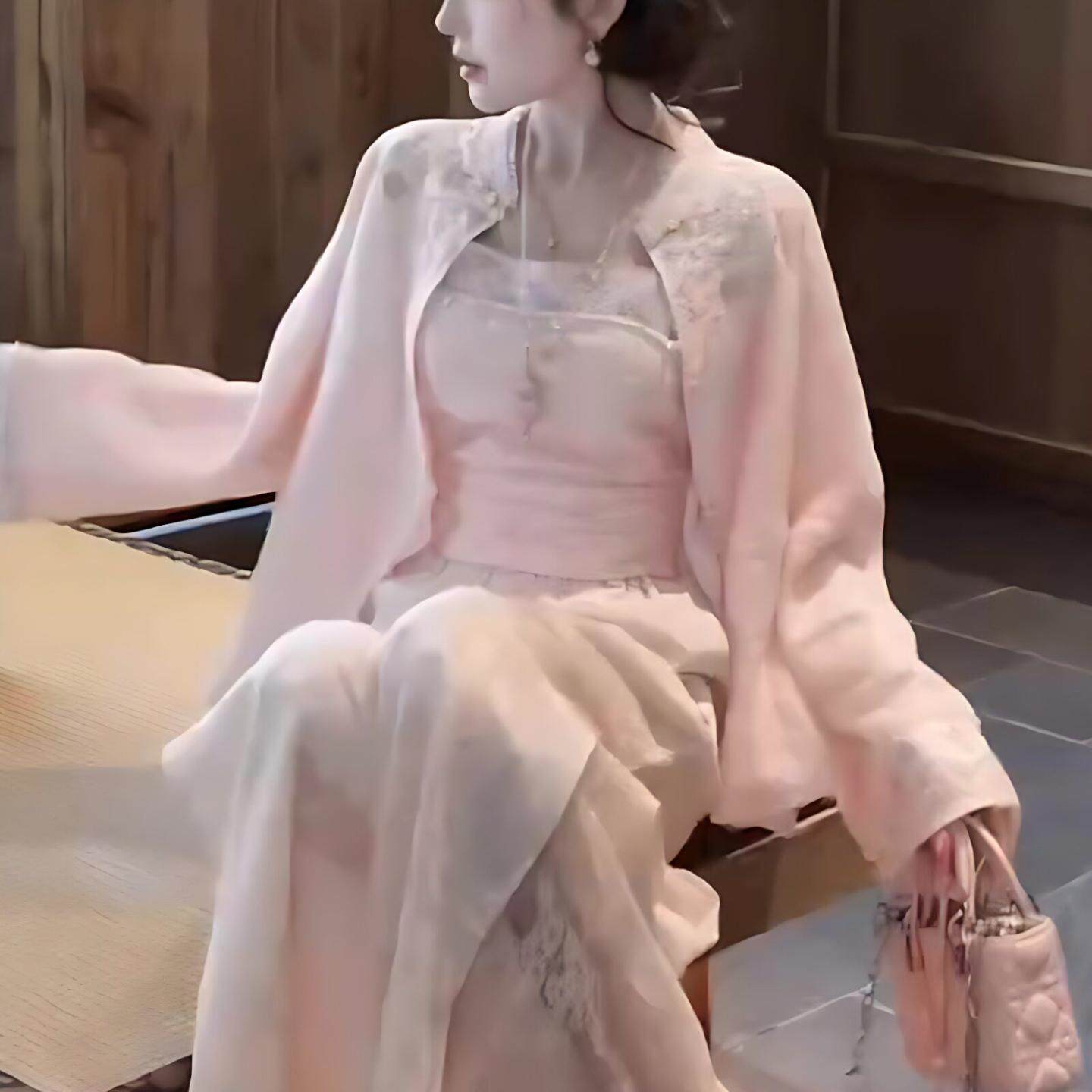 新中式国风蕾丝套装女