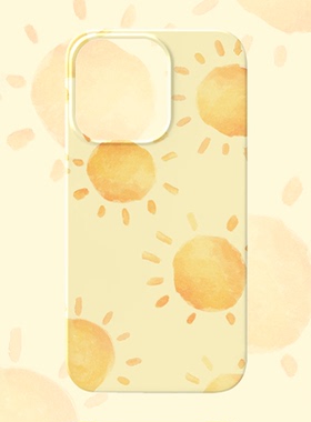 清新小太阳手机壳适用iPhone15promax苹果14菲林13简约12橙色16华为mate60荣耀P70小米vivox90一加opporeno17