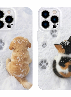 适用iPhone17promax苹果16手机壳15雪地14可爱13猫狗12华为mate70荣耀Pura80小米vivox300一加opporeno软nova