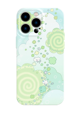 适用iPhone17promax苹果16手机壳15绿色14可爱13元气12华为mate70荣耀Pura80小米vivox200一加opporeno软nova