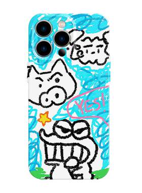 小新鳄鱼手机壳适用iPhone16promax苹果15菲林14可爱13漫画17华为mate60荣耀P70小米vivox200s一加opporeno12