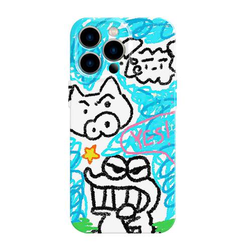 小新鳄鱼手机壳适用iPhone16promax苹果15菲林14可爱13漫画17华为mate60荣耀P70小米vivox200s一加opporeno12