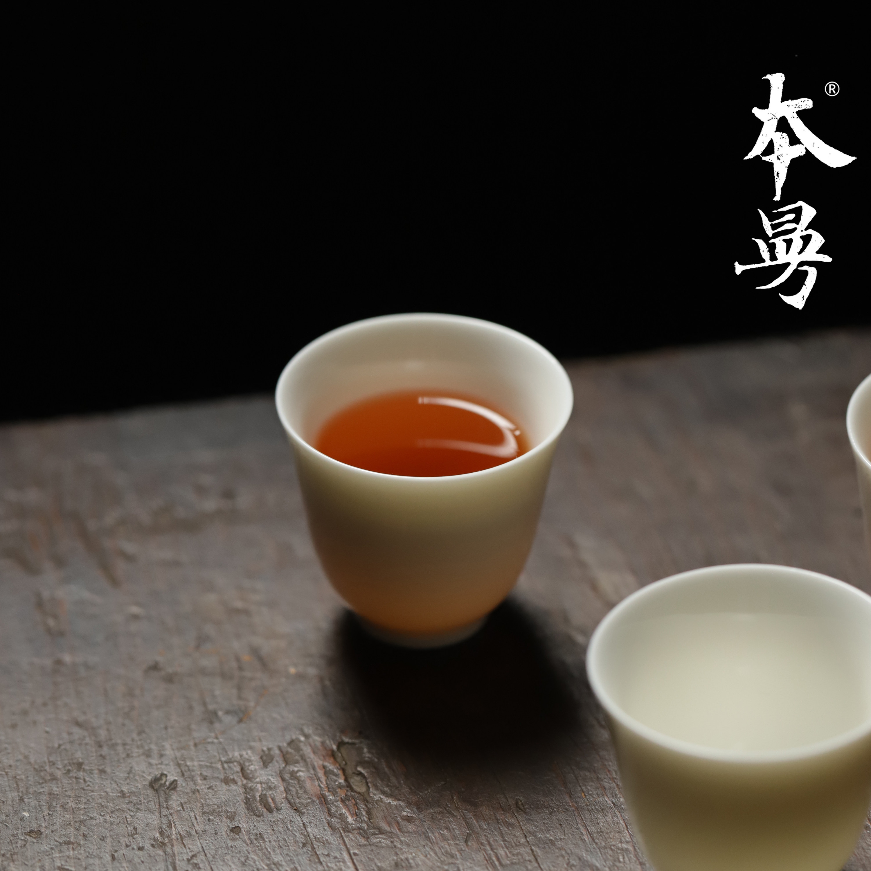 本曼山房80年代玉兰杯德化窑白瓷白釉柴烧铃铛杯闻香杯陶瓷老茶杯 - 实物图