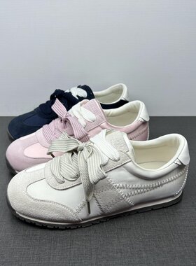 2026新款芭蕾风德训鞋小众设计轻便休闲运动鞋软底百搭女士阿甘鞋