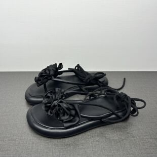 厚底一字系带夹趾罗马凉鞋 断码 女 自留款 外穿温柔凉鞋 处理夏季 新款