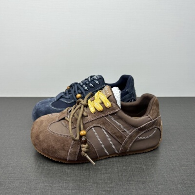 专柜撤柜处理复古双鞋带德训鞋女新款平底百搭显脚小休闲阿甘鞋女