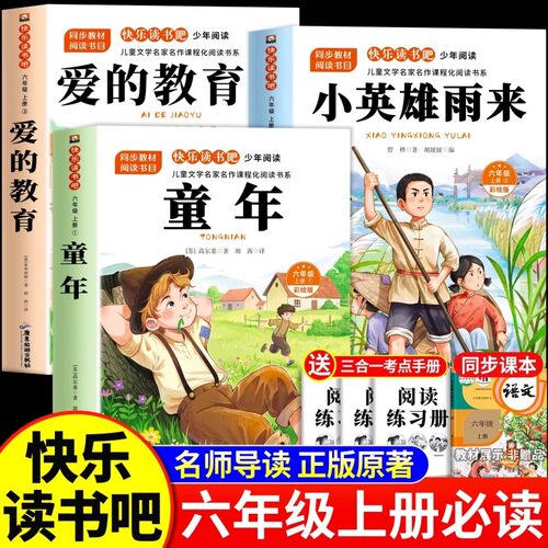 童年六年级必读的课外书爱的教育小英雄雨来上册完整版高尔基原著正版六上快乐读书吧小学生阅读书籍老师推荐下册尼尔斯骑鹅旅行记