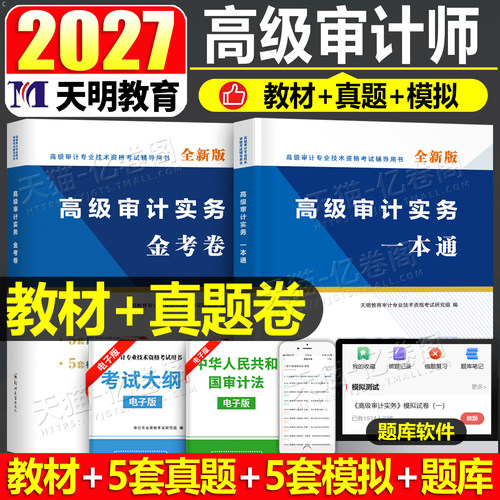 高级审计师考试教材金考卷备考2027年高级审计实务一本通2026初级中级官方书历年真题库模拟试卷押题必刷题27三色笔记练习题理论与