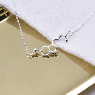 褪黑素925银化学元素理科生项链简约创意学生礼物中二化学于老师