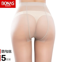 Bao Na Si 5 đôi vớ t 裆 romper mỏng 15D mùa xuân và mùa hè vô hình t stockings vớ lụa chống móc - Vớ tất chân