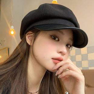 日系百搭贝雷帽女秋季 报童画家帽子 显脸小文艺街头休闲复古英伦款