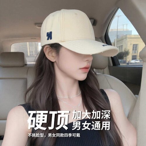 美式复古显脸小宽檐棒球帽