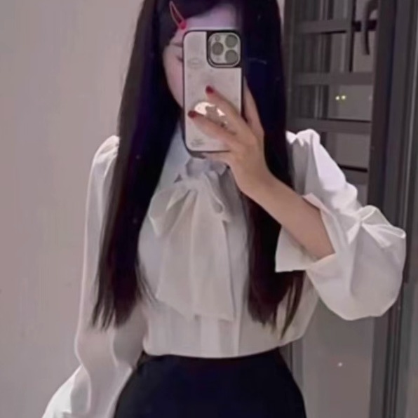 2025秋冬新款雪纺设计感长袖衬衫女职业正装通勤衬衣教资面试上衣